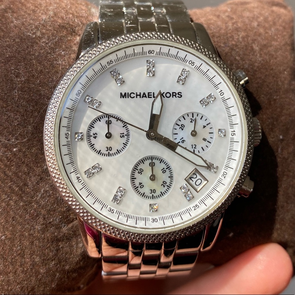 Michael Kors Mother of Pearl Silver Watch